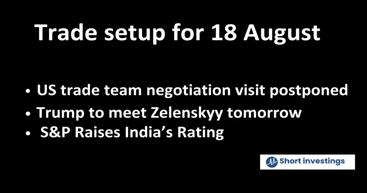 Trade Setup for 18 August Nifty May See Strength on GST Reforms and Ceasefire Talks